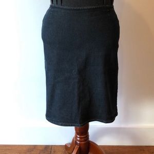 Jean stretch pencil skirt